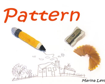 Crocheted Pencil with eraser - Amigurumi Crochet Pattern