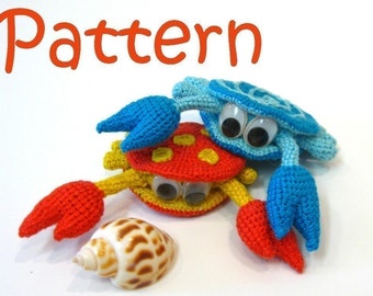 Rupert the Crab - pattern for crocheted amigurumi / tutorial