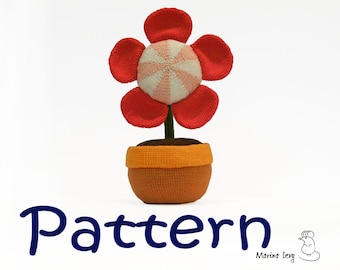 Flower in the Pot amigurumi - pattern for crocheted amigurumi / tutorial