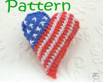 Crocheted American Heart – pattern/tutorial for crocheted amigurumi
