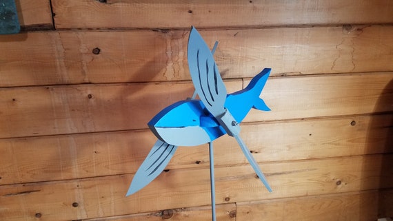 Whale Whirlygig, Yard and Garden Wooden Wind Spinner, Folk Art - Etsy