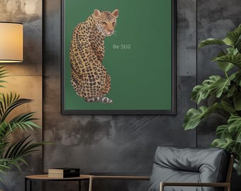 Trendy Leopard Wall Art Be Still Art Trendy Wall Decor Leopard Print Aesthetic Leopard Wall Decor Bedroom Decor Apartment Decor Dorm Decor