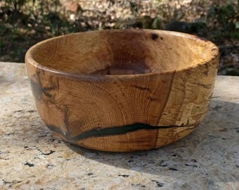 Custom white oak and resin bowl.