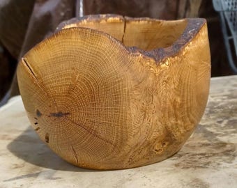 White Oak Live Edge Custom Bowl