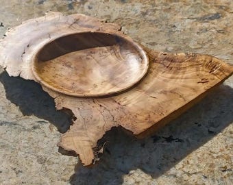Custom Olive Wood Ring Dish