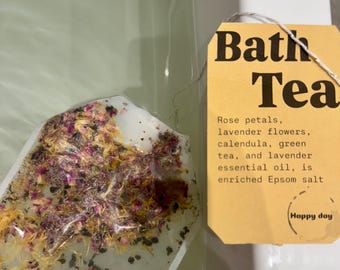 Bolsitas de té de hierbas para baño: Baño de aromaterapia, sales de Epsom
