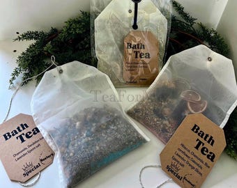 Handmade Herbal Bath Tea with Epsom Salt & Shimmering Mica | Natural Flower Bath Soak