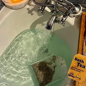 Handmade Herbal Bath Tea with Epsom Salt & Shimmering Mica | Natural Flower Bath Soak image 9