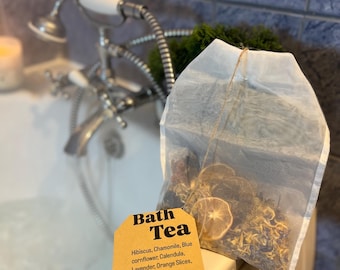 Bolsitas de té de hierbas para baño hechas a mano: recuerdos naturales para el baño