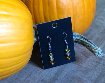 Time For Fall drop earrings made with Swarovski Crystal beads