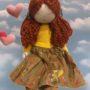 Handmade Redhead Rag Doll: Waldorf Style Heirloom Toy