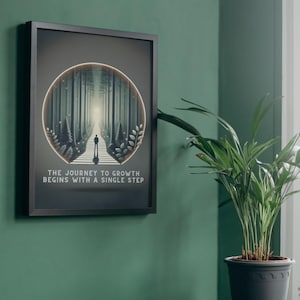 The Journey to Growth | Motivational Digital Print | Inspirational Wall Art