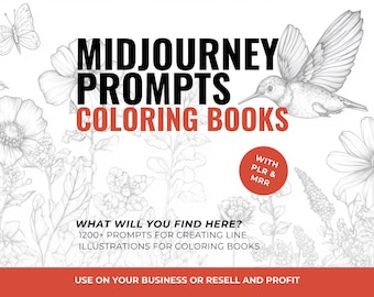 1200+ AI Coloring Page Prompts: Mandalas, Animals, Fantasy (PLR & MRR)