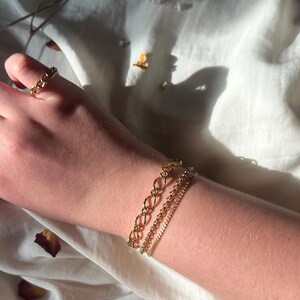 18k gold waterproof trendy bracelet stack | Dorée Bracelet Stack