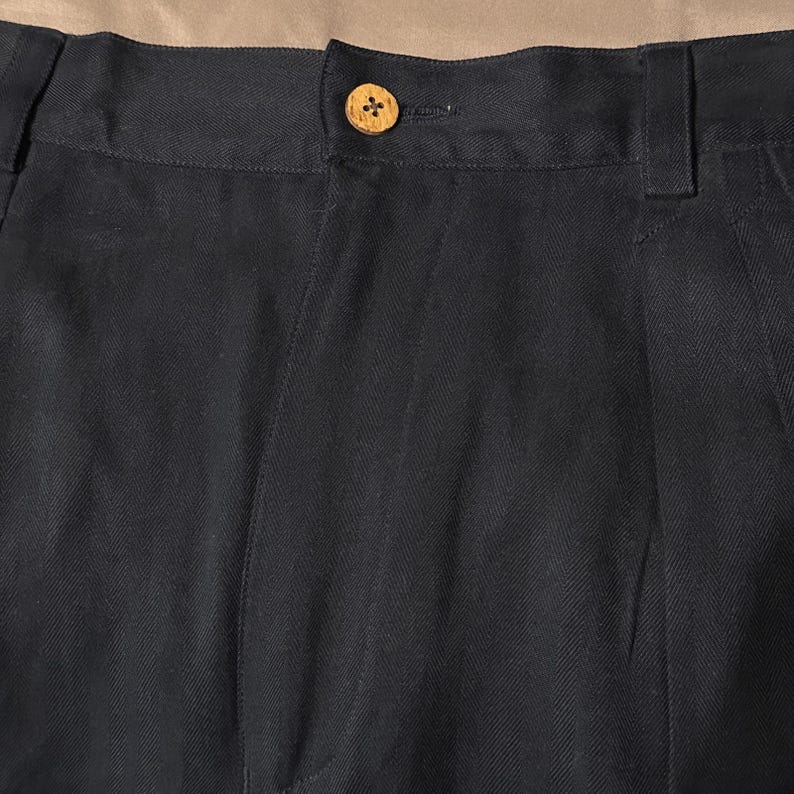 Vtg Tommy Bahama Silk Pleated Shorts Men 30 Navy Blue Summer Old Money Coastal image 6