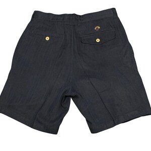 Vtg Tommy Bahama Silk Pleated Shorts Men 30 Navy Blue Summer Old Money Coastal image 2