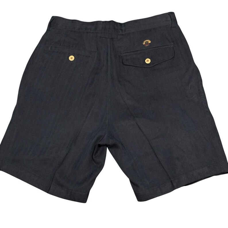 Vtg Tommy Bahama Silk Pleated Shorts Men 30 Navy Blue Summer Old Money Coastal image 2