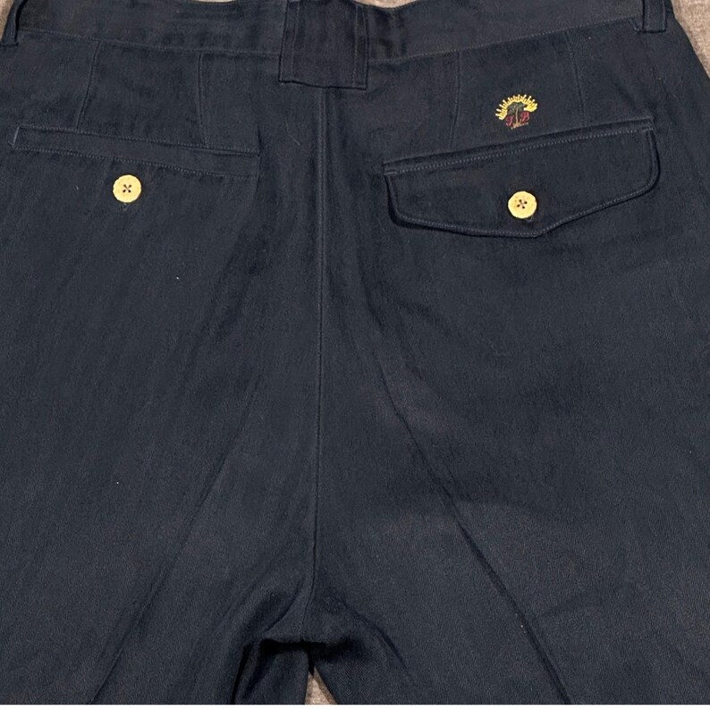 Vtg Tommy Bahama Silk Pleated Shorts Men 30 Navy Blue Summer Old Money Coastal image 7