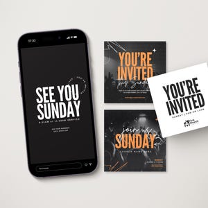 Bearbeitbares Social Media Pack für die Kirche: Canva-Vorlagen für Einladungen und Grafiken zur Kirche