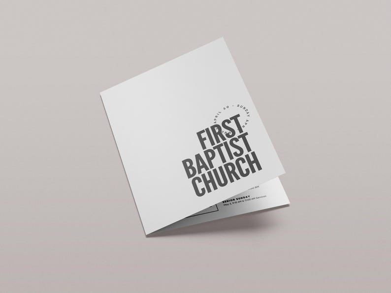 Printable Church Bulletin Template | Bifold Canva Layout (digital ...