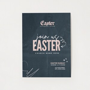 Editable Easter Church Graphics: Canva Templates for Sermon, Social ...