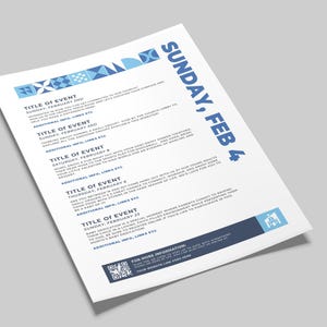 Church Brochure Template | Church Graphics Canva Template | Customizable Bulletin Canva Template | Single Page Church Bulletin