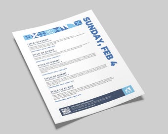 Kirche Bulletin Vorlage | Single Page Canvas Layout