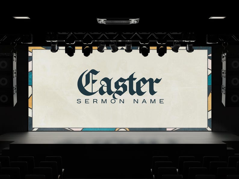 Editable Easter Church Graphics: Canva Templates for Sermon, Social ...