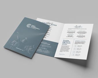Bearbeitbare Kirchenanzeige | Canva Vorlage