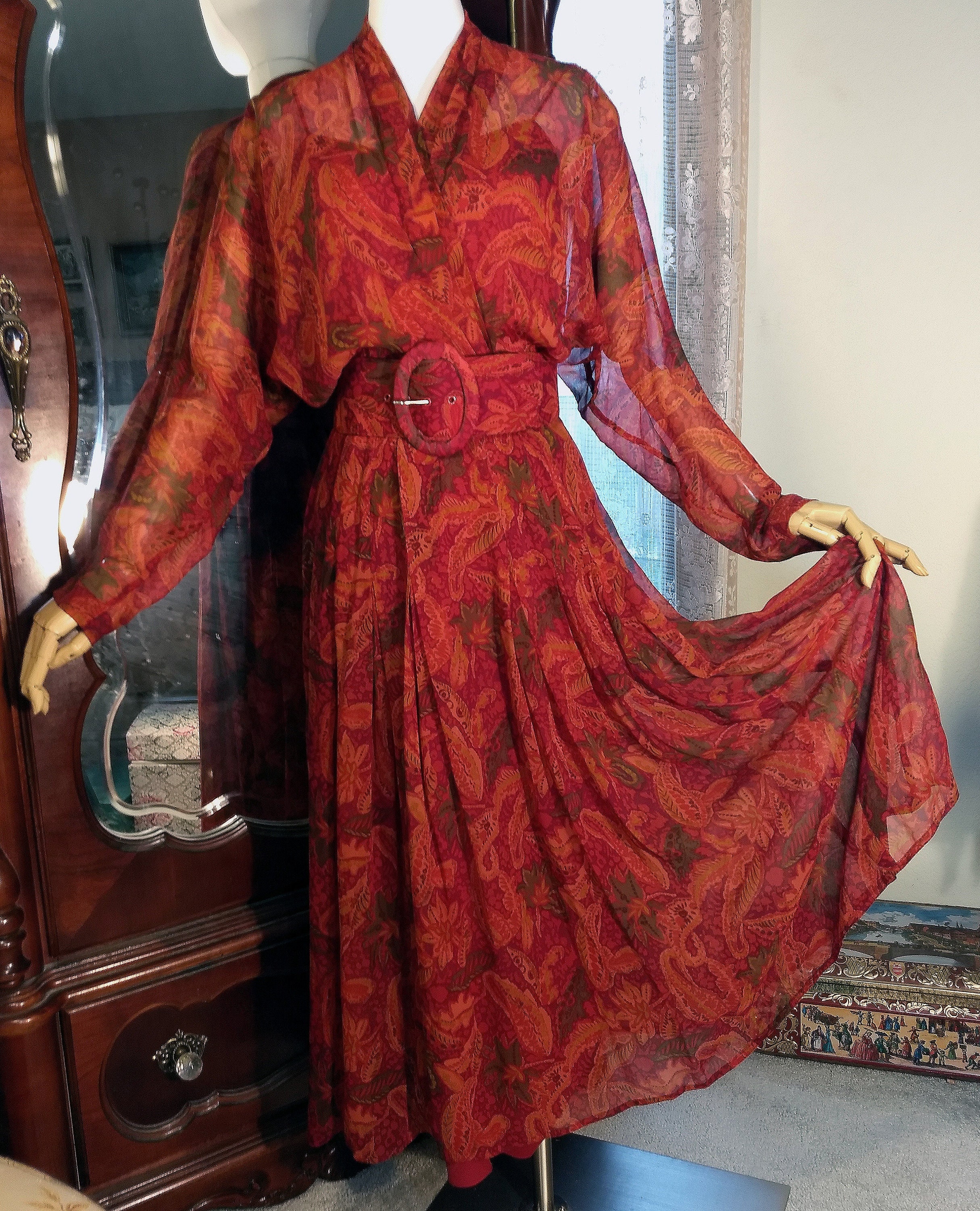 Vintage chiffon fabric outlet