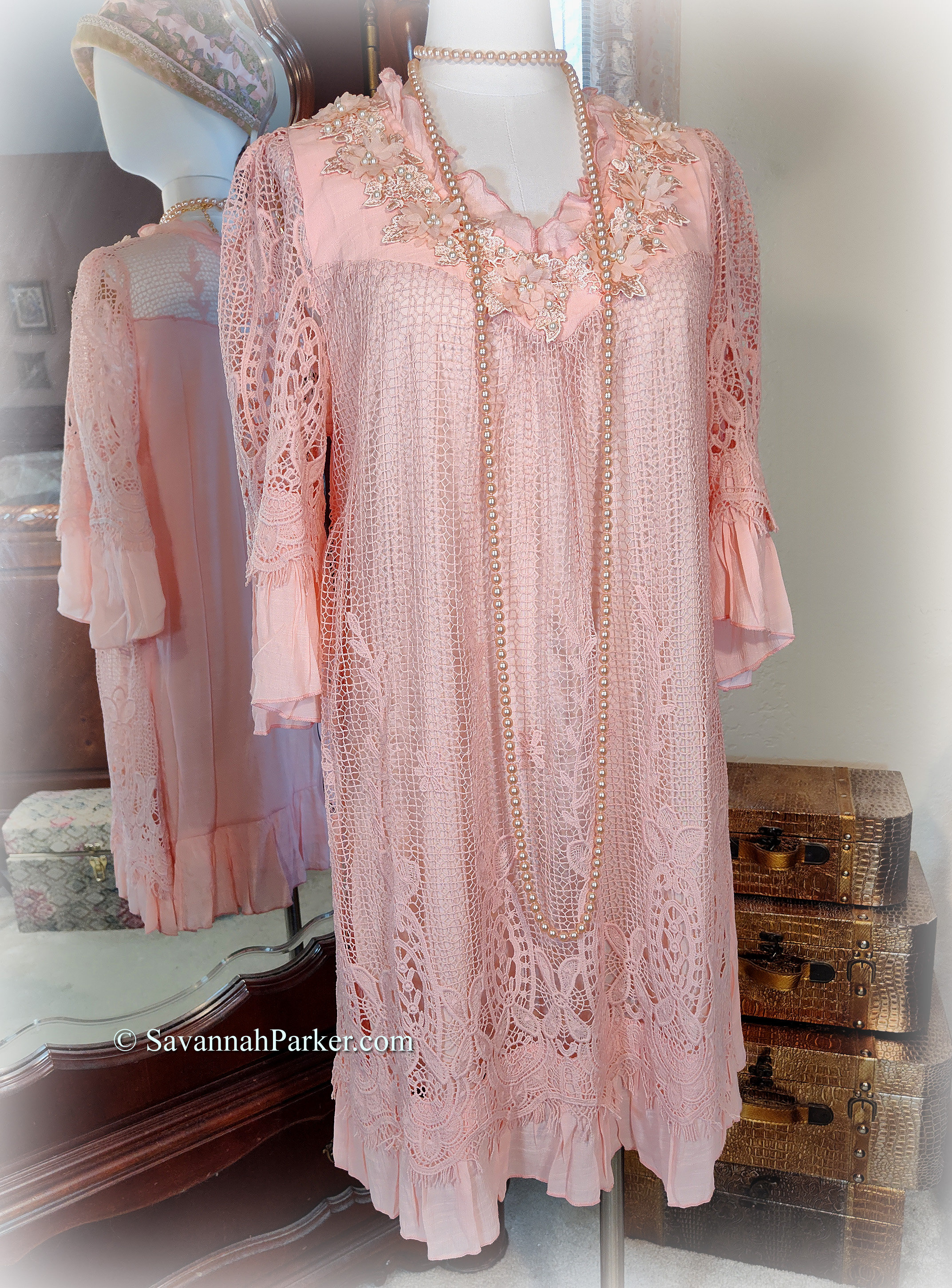 Beautiful New with Tags Pearl-Embroidered Vintage 1920's