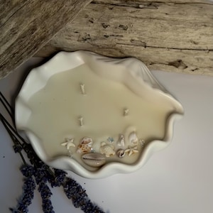Pearl Wave Candle. sea shell candle. Home candles