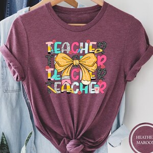 Teacher With Big Tie Shirt, Teacher Shirt, Teacher Gift, Teacher Life, Teacher Appreciation Tee, Cute Teacher Shirt, Teacher Shirt