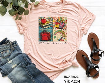 100 Days Of School Shirt, 100 Day Shirt, 100th Day Of School Celebration, Student Shirt, Back to School Shirt, Gift For Teacher