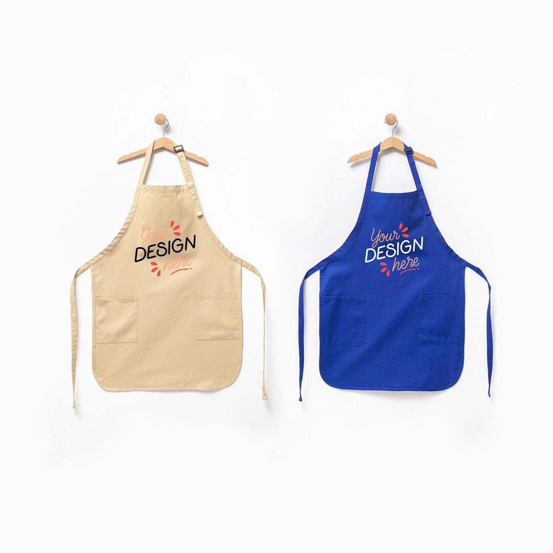 Personalized Logo Apron With Pockets, Custom Print Chef Gift - Etsy