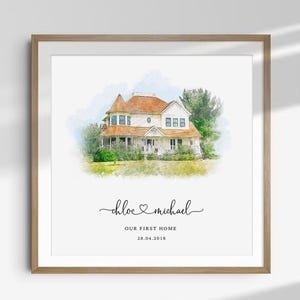 First Home Gift, Custom New Home Gift, New Home Keepsake, Home Sweet Home Print, Realtor Closing Gift, Housewarming Gift For Couple