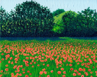 Giclee print, Field of Poppies II, 8 x 10 in.