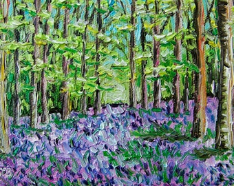 Bluebell Forest III, 7 x 10 in., giclee print