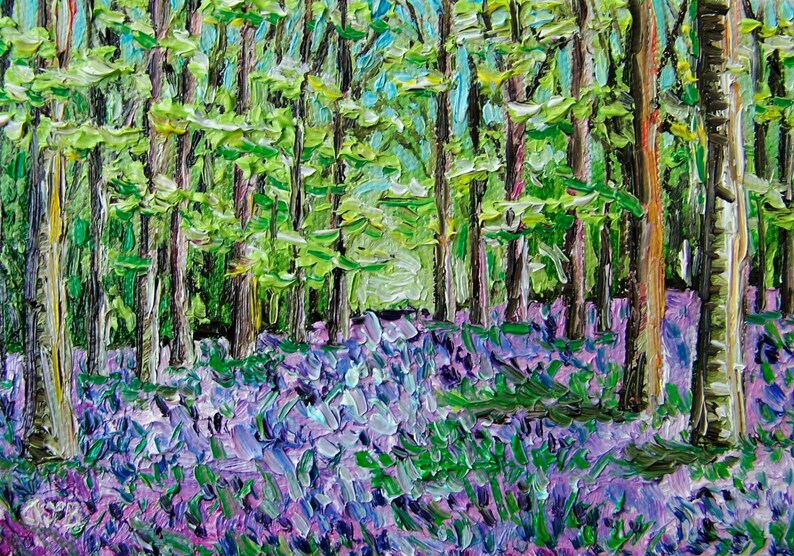 Bluebell Forest III, 7 x 10 in., giclee print image 1