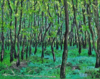 Middle Fork Forest Preserve, 8 x 10in., giclee print