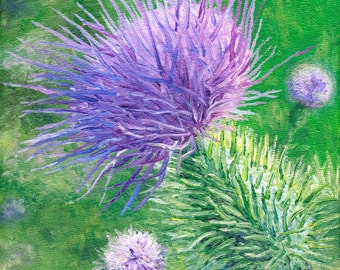 Thistle, 6 x 6 in., giclee print