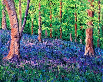 Giclee print, Bluebell Forest, 8 x 10 in.