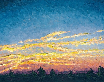Twilight Sunset, 6 x 12 in., giclee print