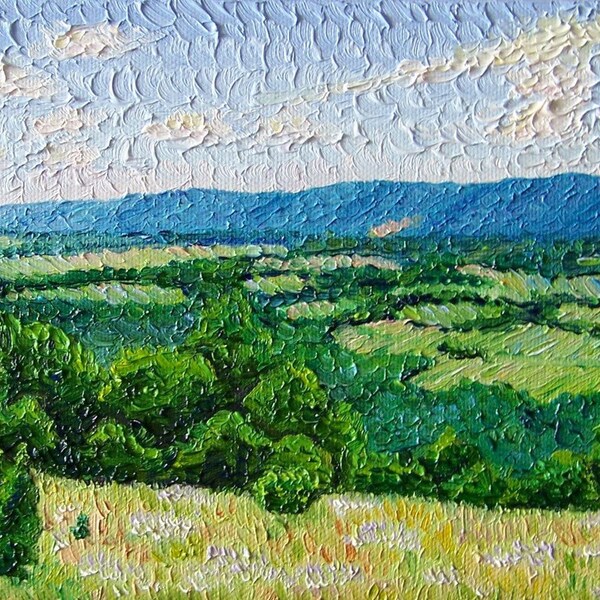 Sequatchie Valley, Tennessee, Original Oil Painting, 6 x 12 in.