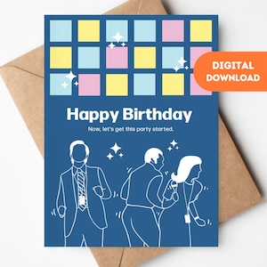 Spectacle imprimable de carte d'anniversaire de départ - carte de voeux en téléchargement numérique - cadeau de dernière minute pour fan de bricolage - Lumon Industries - Defiant Jazz Dance