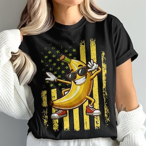 Banana Flag PNG Clipart | Funny Fruit Printable Design | Cute Banana Digital File | Tropical Summer Art | Sublimation Download | 4th of july