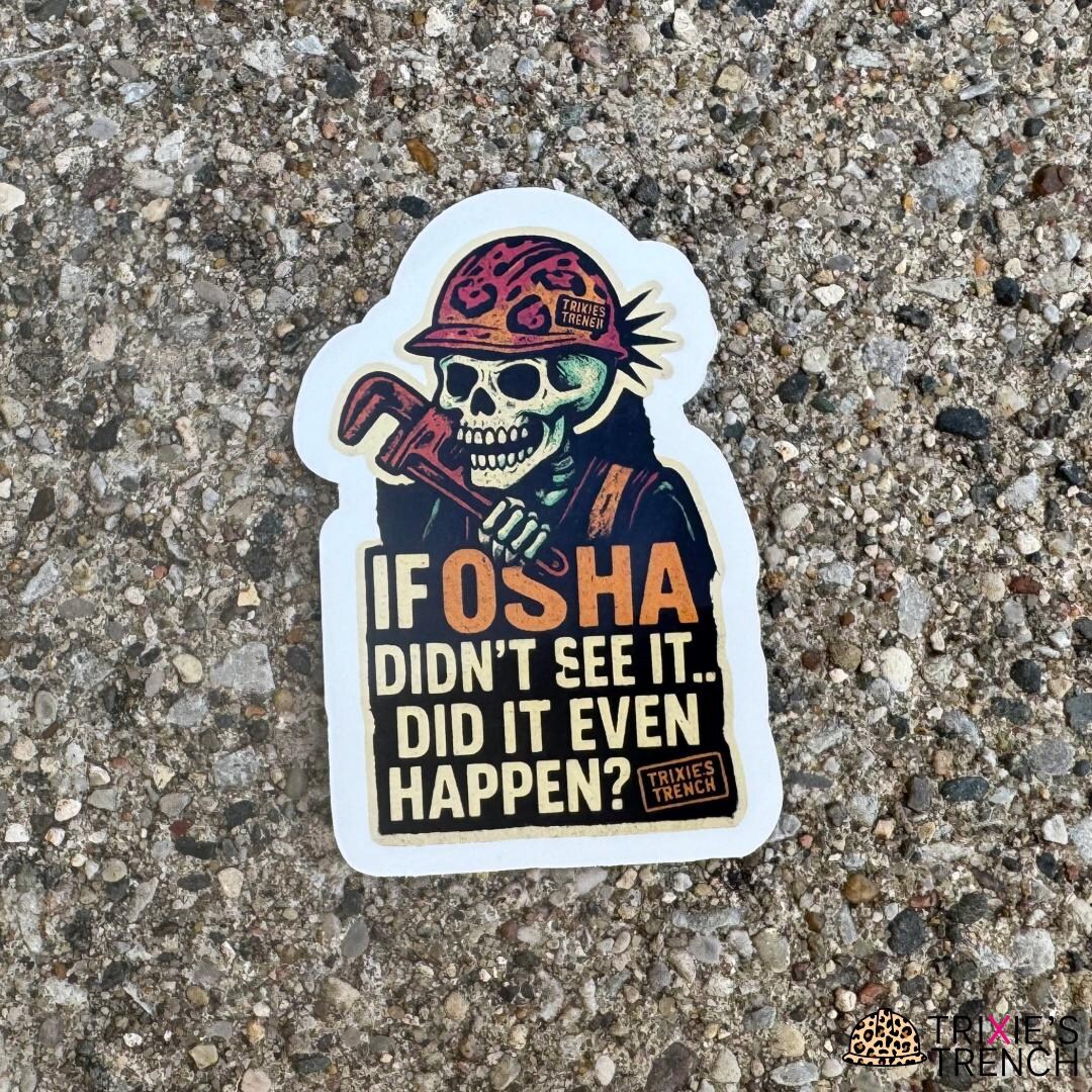 Humorous Osha Sticker Funny OSHA Hard Hat Sticker: Construction Skeleton Vinyl Decal - Etsy