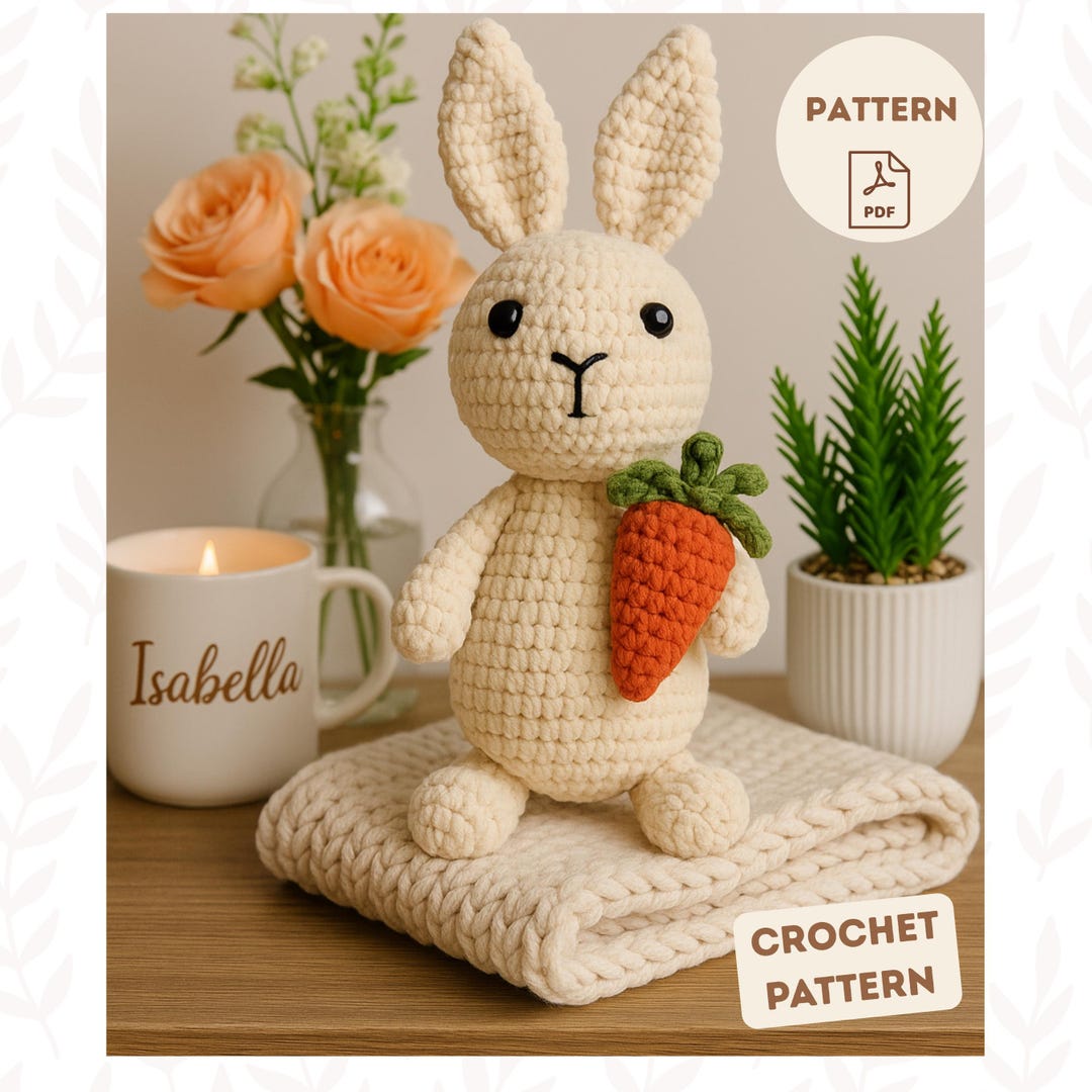 PDF Crochet Bunny Pattern / Amigurumi Bunny Tutorial / Plushie Clothing ...