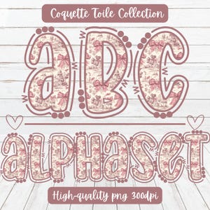 Mauve Chinoiserie Bogen Kokette Alphabet PNG | Toile | Benutzerdefinierte Leinwand | Tshirts Becher Untersetzer | Digital | Summierung | Sofort Download