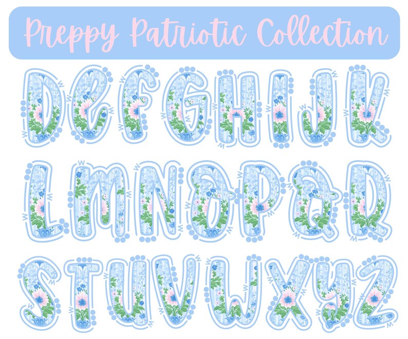 Cottagecore Alphabet PNG | Custom Canva Outline Dots | Tshirts Tumblers ...